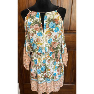 Soluna Swim Floral Colorful Coverup Size M